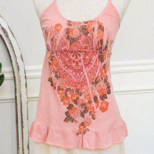 Decree Racer Back Floral Halter Top is Peachy!
